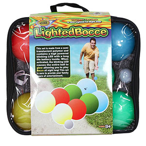 Lighted Bocce Ball Set and Lawn Game